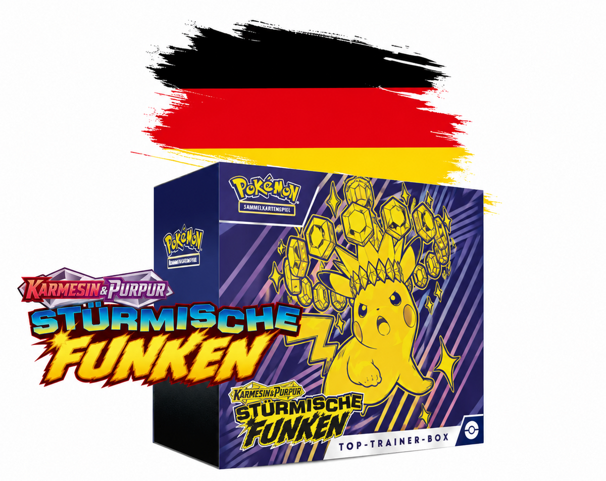 Pokemon | Karmesin & Purpur Stürmische Funken Top Trainer Box - DE